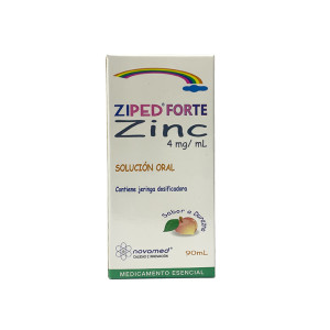 ZIPED FORTE ZINC JARABE 4 MG FRACO X 90 ML